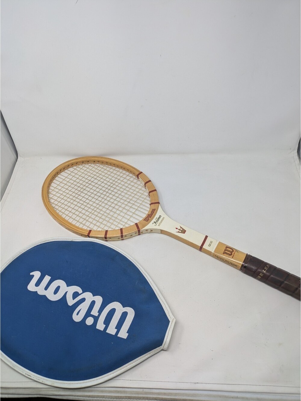 Vintage Wilson The Jack Kramer Autograph Wooden Tennis Racket  4 5/8" Grip